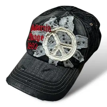 studs rhinestone patch mesh cap y2k gal