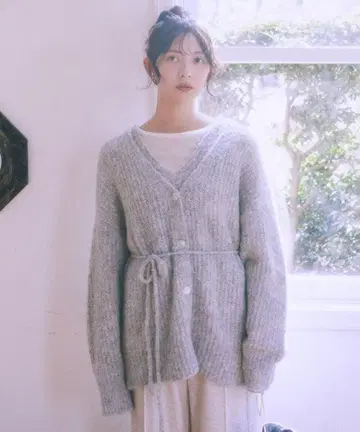 MIX 컬러 부클레 가디건