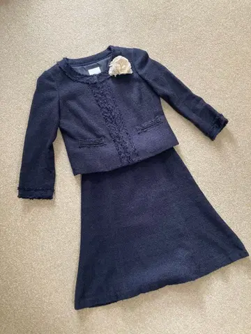 쿠미쿄쿠 세레모니 수트 네이비 프린지 디테일 S 사이즈