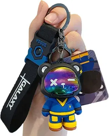 트렌디 쿨 썬더 키링 개성있는 AIXUAN 스트랩 곰 블루