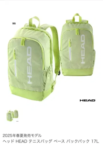 HEAD 테니스백 베이스 백팩 17L