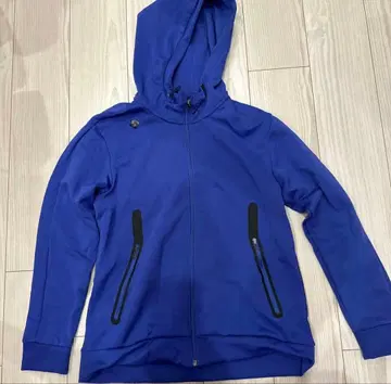 파랑 후드 부착 자켓 남성 의류