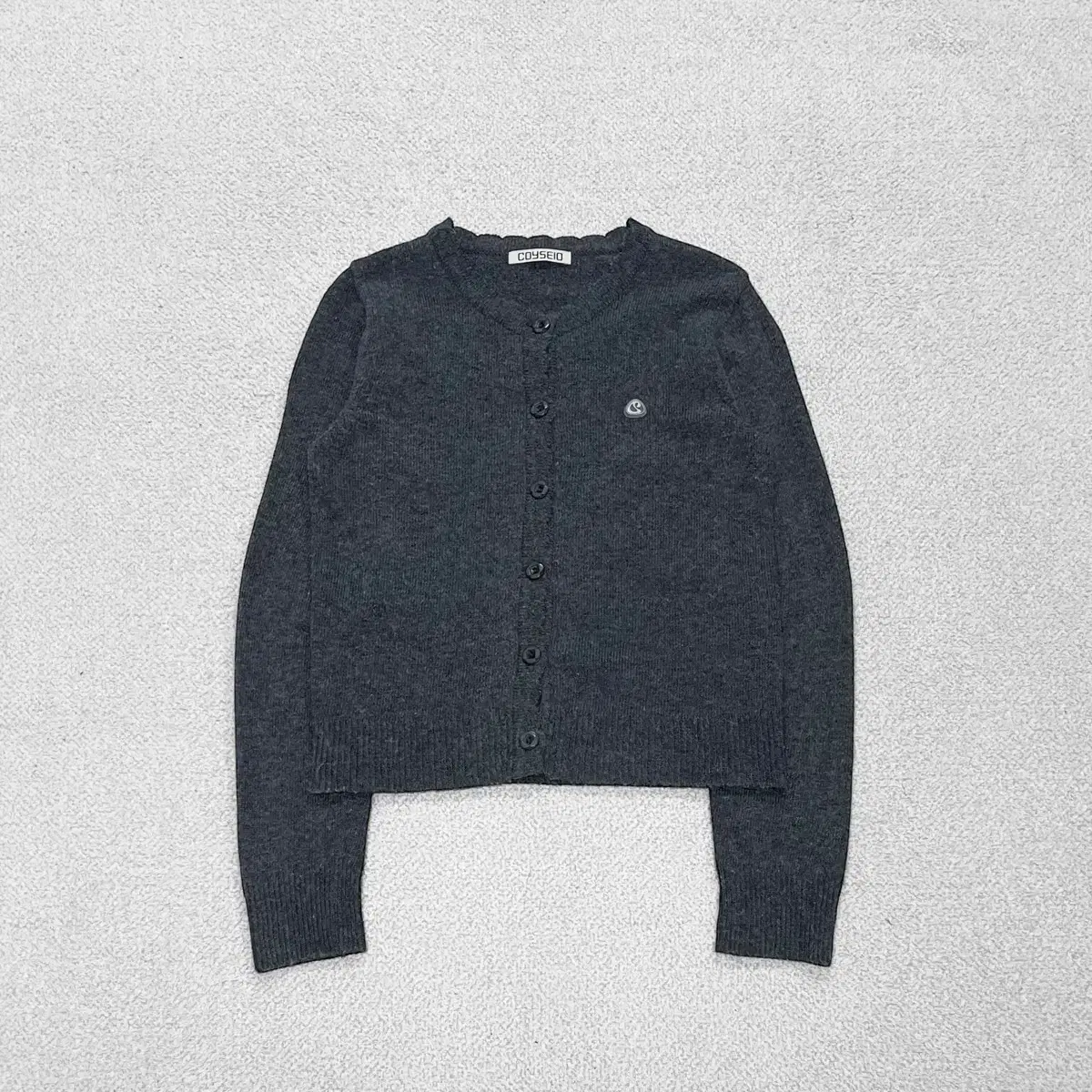 Koiseio Flower Button Cardigan Gray | Bunjang Global