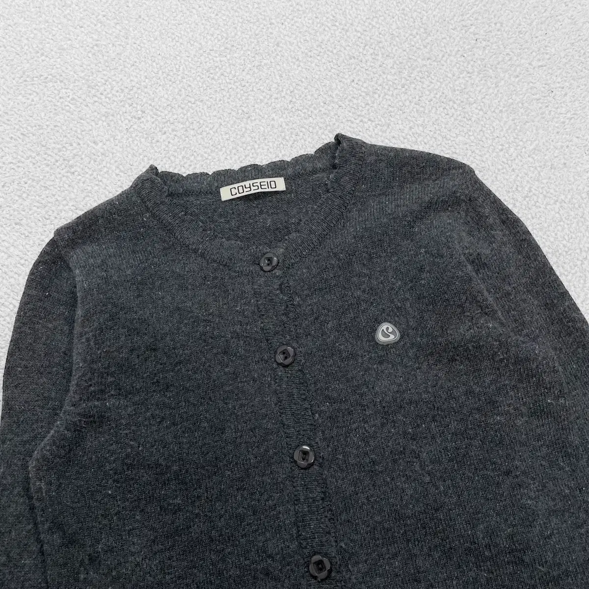 Koiseio Flower Button Cardigan Gray | Bunjang Global
