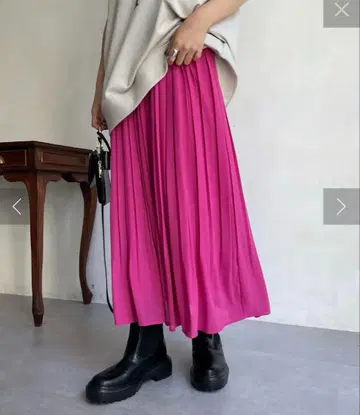 dondou 쉬폰 조젯 플리츠 스커트