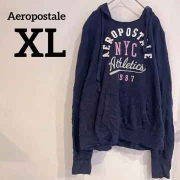 Aeropostale [ XL ] 네이비 후드티 포켓 속기모