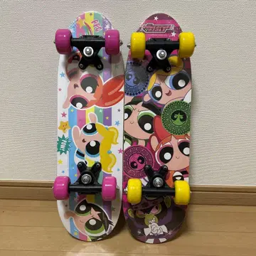 [ 미사용 미개봉 ] 파워퍼프걸 스케이트보드 컴플리트 2개 세트