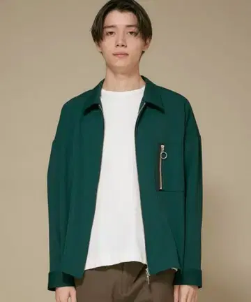 studious 지퍼 악센트 포켓 빅 실루엣 셔츠