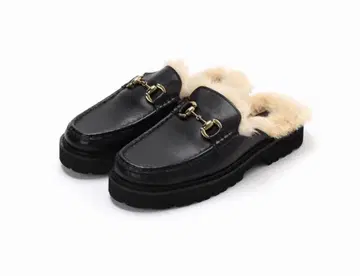 REMNE 비트 로퍼 블랙 가죽 모카신 SLOBE IENA