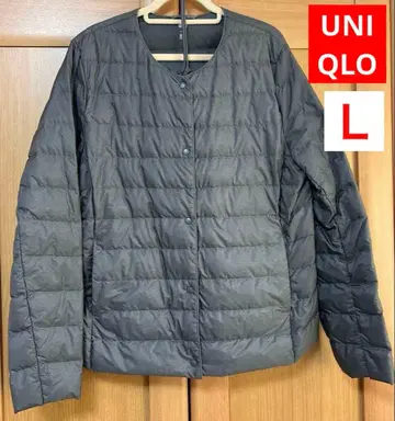 UNIQLO 울트라 라이트 다운 노카라 컴팩트 자켓 L 그레이