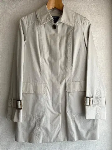 라이너 포함 비익 버튼 트렌치 하프 코트 9AR