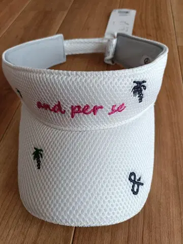 [ and per se 미사용 새상품 ] 여성용 바이저 자수 디자인