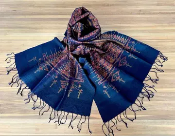 [ 새상품 미사용 ] 고급 실크 스톨 숄 블랙 컬러