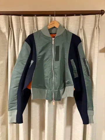 미사용품 sacai 7383 도킹 MA-1 블루종 자켓