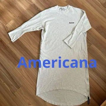 Americana 아메리카나 티셔츠 롱 원피스 긴팔 로고