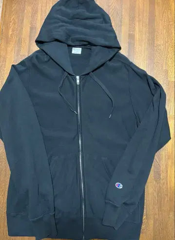 중고 챔피온 후드티 리버스 위브 블랙 XL