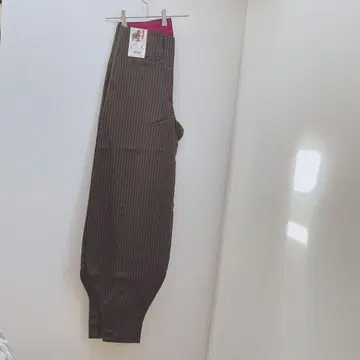 택 포함 새상품 슬림 초초롱팔분 쿠와와 브라운 스트라이프 패턴