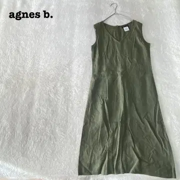 EK4131 [에네스베] 원피스 [38] 린넨 슬리브리스 V넥