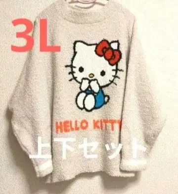 SALE HELLO KITTY 맨투맨 세트 베이지 빅 사이즈