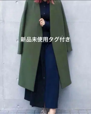 [ 새상품 택 있음 ] UNITED TOKYO 노카라 롱 코트