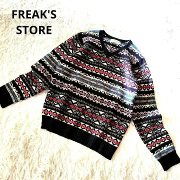 FREAK'S STORE 페어아일 V넥 스웨터 니트
