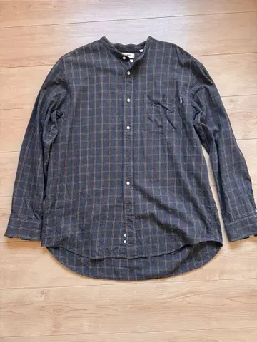 Gymphlex (짐플렉스) 밴드 카라 체크 셔츠 L 사이즈