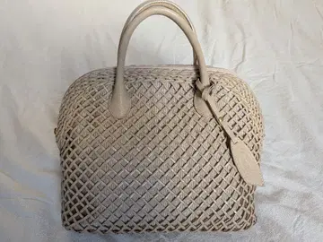 뜨개질 가죽 핸드백 베이지