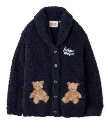 젤라피케 [ HOLIDAY ] 젤라토 스노우 베어 자카드 숄 가디건