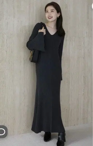 anuans 세미 머메이드 니트 원피스