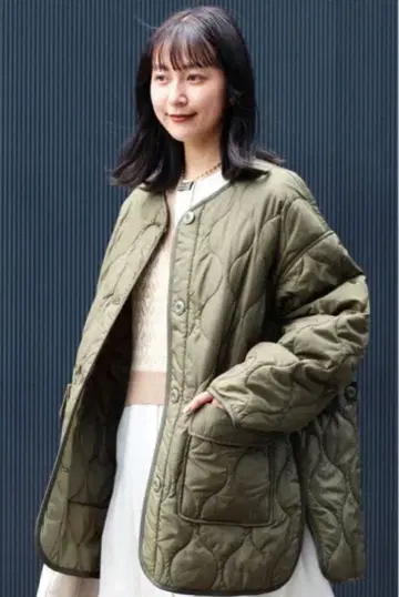 레이빔즈 퀼팅 블루종