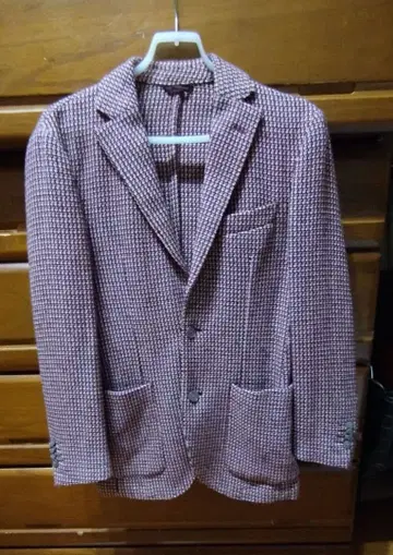 컨디션 최상 L.B.M.1911 퍼플 계열 올 패턴 테일러드 자켓