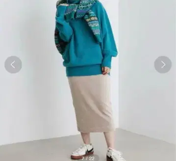 IENA 베이지 코듀로이 스커트 m