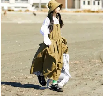 nagonstans/웨더프루프 피셔맨 오버롤 스커트