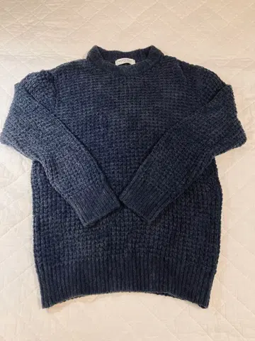 [새상품급] 젤라또피케옴 로우게이지 니트 스웨터 크루넥 네이비