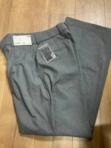 UNIQLO 턱 와이드 팬츠 그레이 S