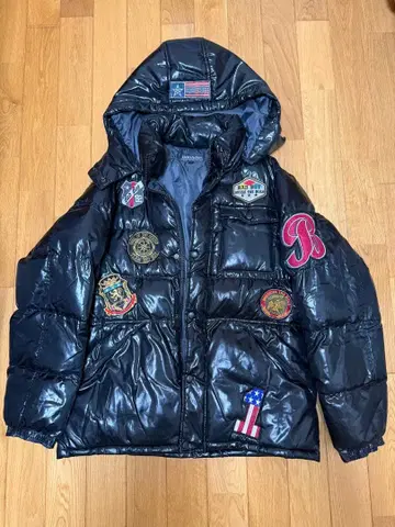 BAD BOY 배드 보이 다운 자켓 와펜 LL 블랙 블랙