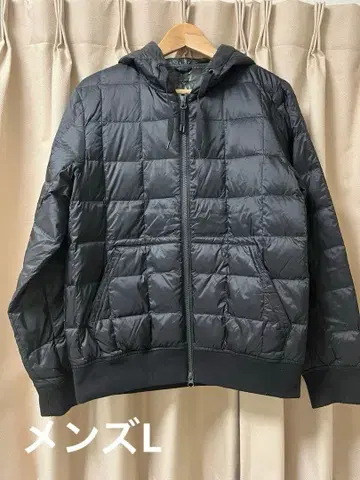 TAION 후디드 다운 자켓 블랙 L 사이즈