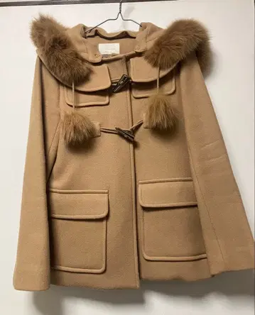 아베닐 에투알 후드, 퍼 포함 더플 코트 베이지