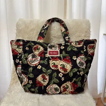 PINK HOUSE 퀼팅 토트백 딸기백