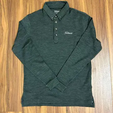 Titleist 다크 그레이 긴팔 피케 셔츠 골프