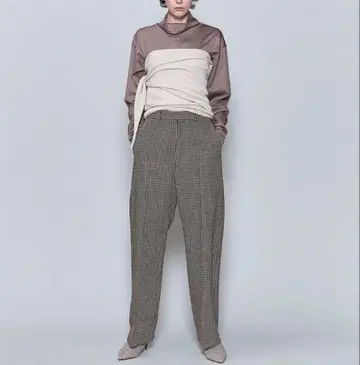 록 6 하운드 투스 팬츠 슬랙스