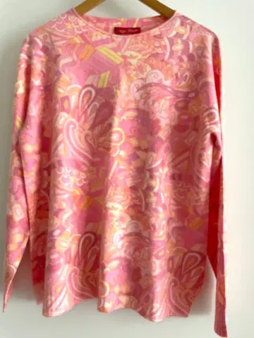 이탈리아제 긴팔 스웨터 핑크 XL