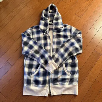 유니클로 체크 무늬 후드티 XL 사이즈