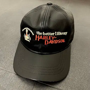 할리데이비슨 천연 가죽 캡 자수 로고