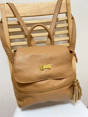 [ 새상품급 ] 베이지 리본 모티브 백팩