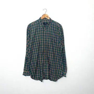 던힐 셔츠 L 사이즈 이탈리아제 체크 무늬 남성용