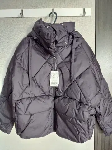 IENA [ 이에나 ] 카포크 혼방 다운 후디 새상품 그레이 38