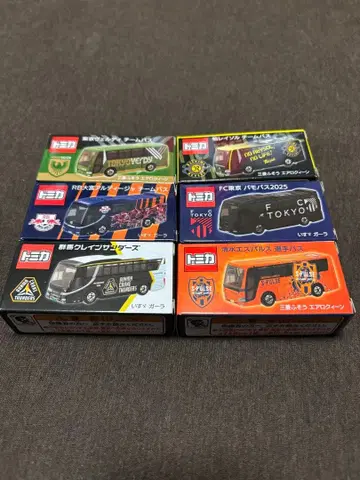 [ 새상품 미개봉품 ] 토미카 팀 버스 6대 세트
