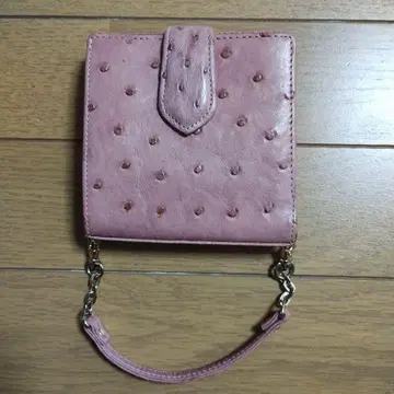 핑크 접이식 지갑 체인 포함