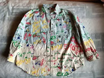 ANGELO PINCHIORRI 그래피티 데님 셔츠